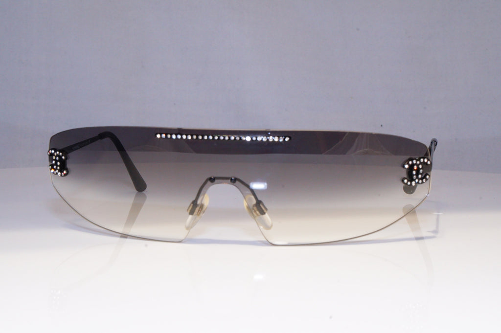 CHANEL Mens Womens Designer Sunglasses Black Shield 4078 142/8G 20977