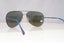 PRADA Mens Mirror Designer Sunglasses Silver Aviator SPS 50P 5AV-2E2 17045