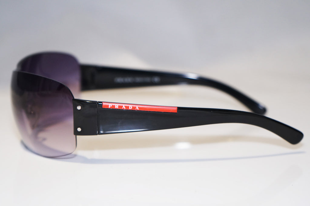 PRADA Mens Designer Sunglasses Black Shield SPS 07F 1AB-5D1 14694