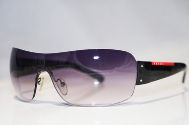 PRADA Mens Designer Sunglasses Black Shield SPS 07F 1AB-5D1 14694