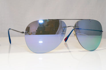 PRADA Mens Mirror Designer Sunglasses Silver Aviator SPS 50P 5AV-2E2 17045