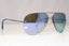 PRADA Mens Mirror Designer Sunglasses Silver Aviator SPS 50P 5AV-2E2 17045
