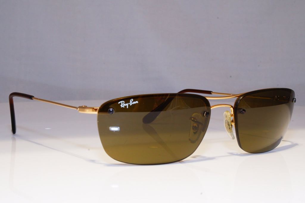 GUCCI Mens Womens Vintage Designer Sunglasses Brown Rectangle GG 2515 900 21005