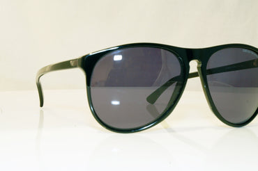EMPORIO ARMANI Mens Mirror Designer Sunglasses Black Square EA 9801 807BN 17069