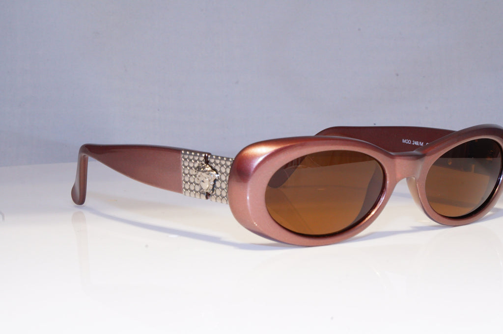GIANNI VERSACE Mens Vintage 1990 Designer Sunglasses Brown 248/M 341 19445 NOS