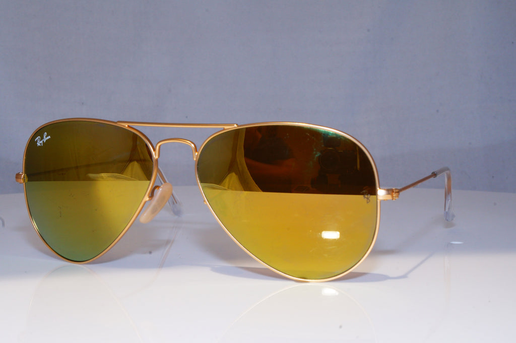RAY-BAN Mens Mirror Designer Sunglasses Gold Aviator RB 3025 112/93 18418