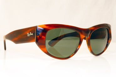 RAY-BAN Mens Unisex Vintage 1990 Designer Sunglasses Brown Rectangle DEKKO 17060
