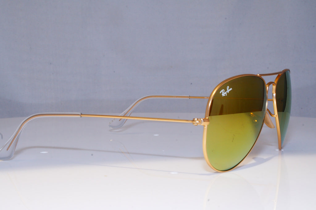 RAY-BAN Mens Mirror Designer Sunglasses Gold Aviator RB 3025 112/93 18418