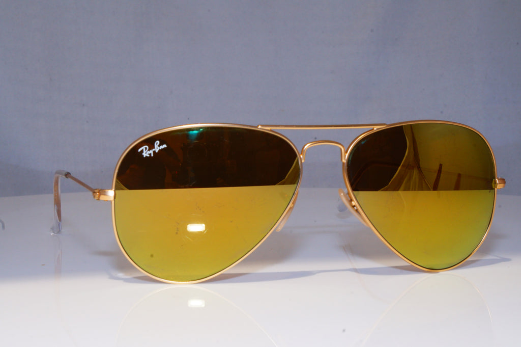 RAY-BAN Mens Mirror Designer Sunglasses Gold Aviator RB 3025 112/93 18418