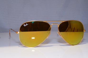 RAY-BAN Mens Mirror Designer Sunglasses Gold Aviator RB 3025 112/93 18418