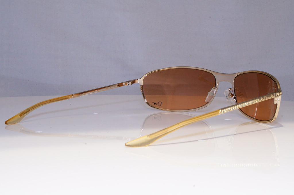 CHRISTIAN DIOR Womens Diamante Designer Sunglasses Gold HARD DIOR 2 8YG 20997