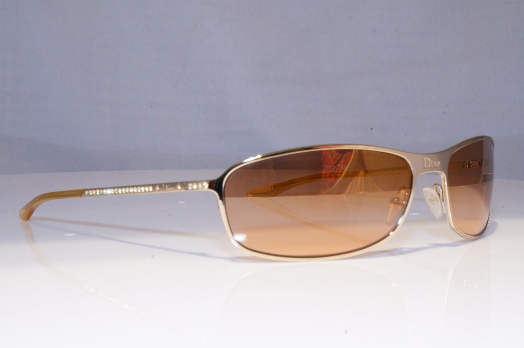 CHRISTIAN DIOR Womens Diamante Designer Sunglasses Gold HARD DIOR 2 8YG 20997