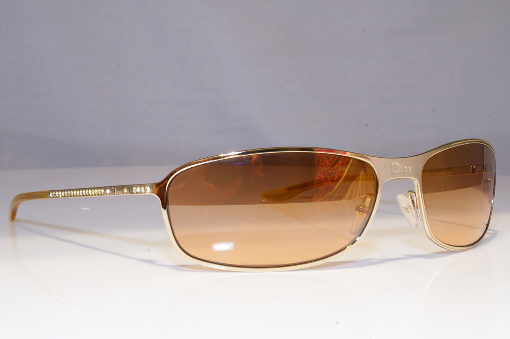 CHRISTIAN DIOR Womens Diamante Designer Sunglasses Gold HARD DIOR 2 8YG 20997