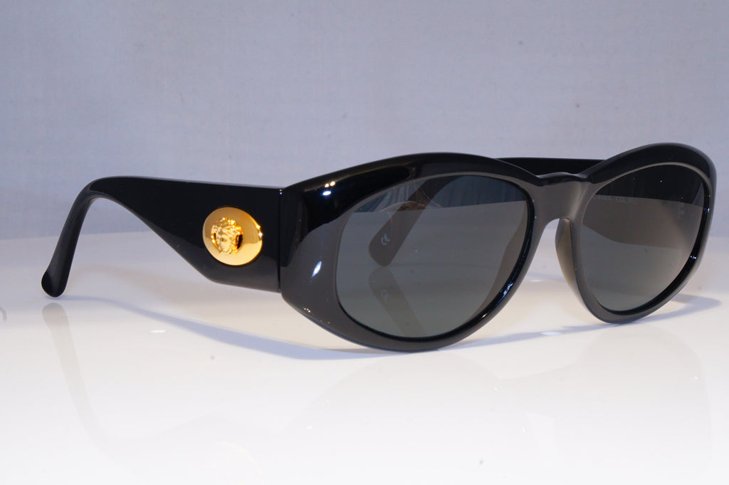 GIANNI VERSACE Mens Vintage 1990 Designer Sunglasses Black GOLD 4V4/A 852 20065