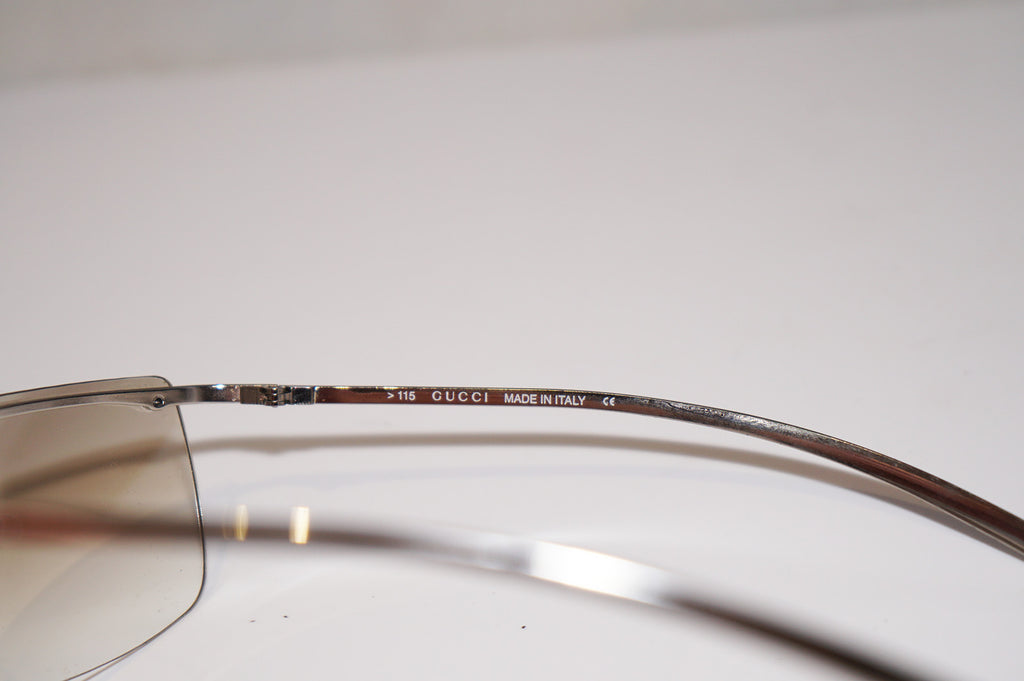 GUCCI Vintage Mens Designer Sunglasses Silver Shield GG 2681 010HY 16845