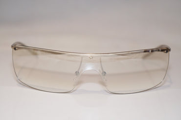 GUCCI Vintage Mens Designer Sunglasses Silver Shield GG 2681 010HY 16845