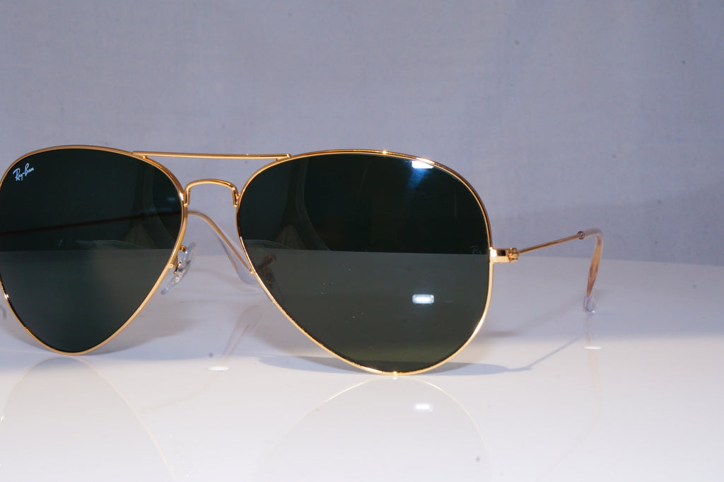 RAY-BAN Mens Designer Sunglasses Gold Aviator 62mm RB 3026 L2846 18402