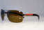 PRADA Mens Polarized Designer Sunglasses Brown Rectangle SPS 54I 5AV-6S1 21101