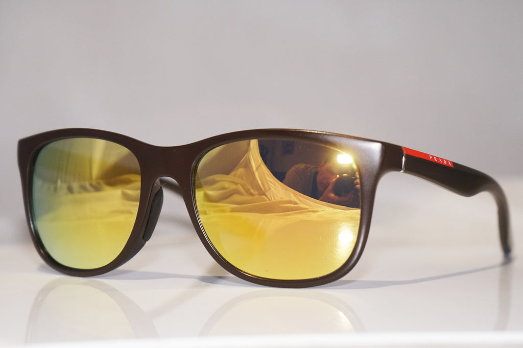 PRADA Mens Designer Mirror Sunglasses Brown Square SPS 03O NAS-1C0 14788