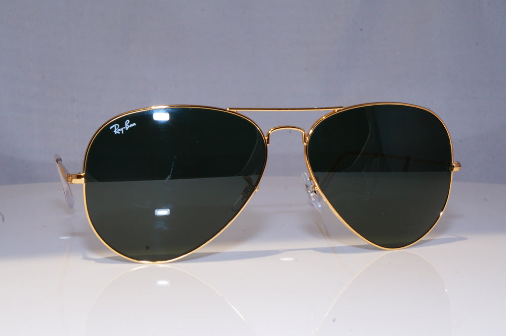 RAY-BAN Mens Designer Sunglasses Gold Aviator 62mm RB 3026 L2846 18402