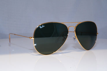 RAY-BAN Mens Designer Sunglasses Gold Aviator 62mm RB 3026 L2846 18402