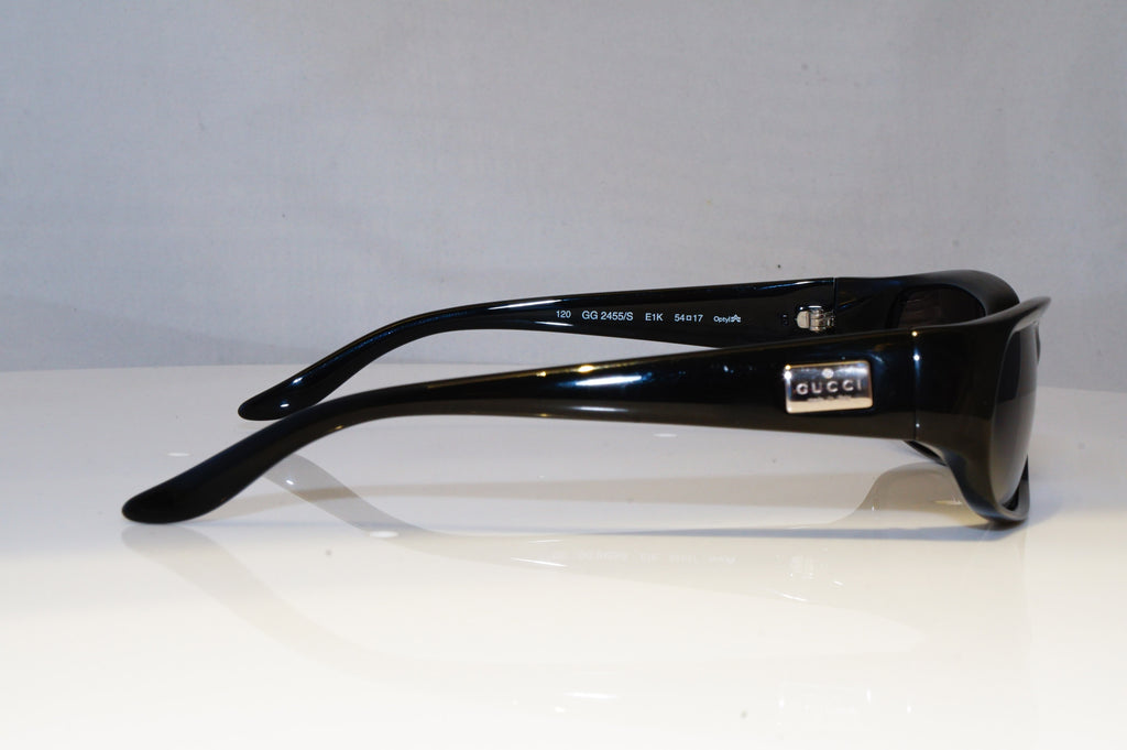 GUCCI Mens Boxed Vintage Designer Sunglasses Black Rectangle GG 2455 E1K 20965