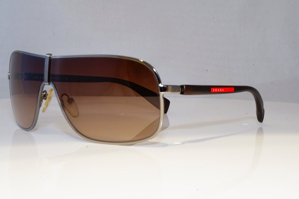 PRADA Mens Designer Sunglasses Brown Shield SPS 54L 5AV-6S1 20958