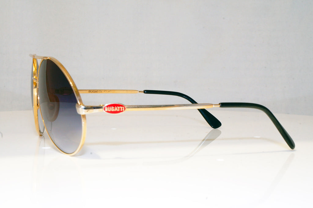 BUGATTI Mens Vintage 1990 Designer Sunglasses Gold Aviator 456 102 17043