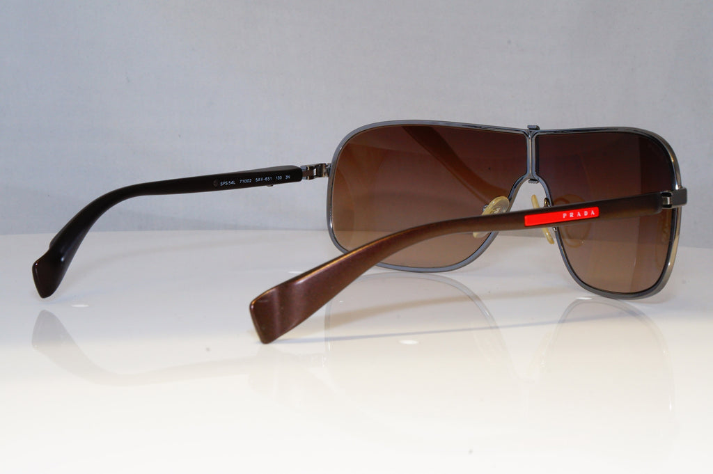 PRADA Mens Designer Sunglasses Brown Shield SPS 54L 5AV-6S1 20958