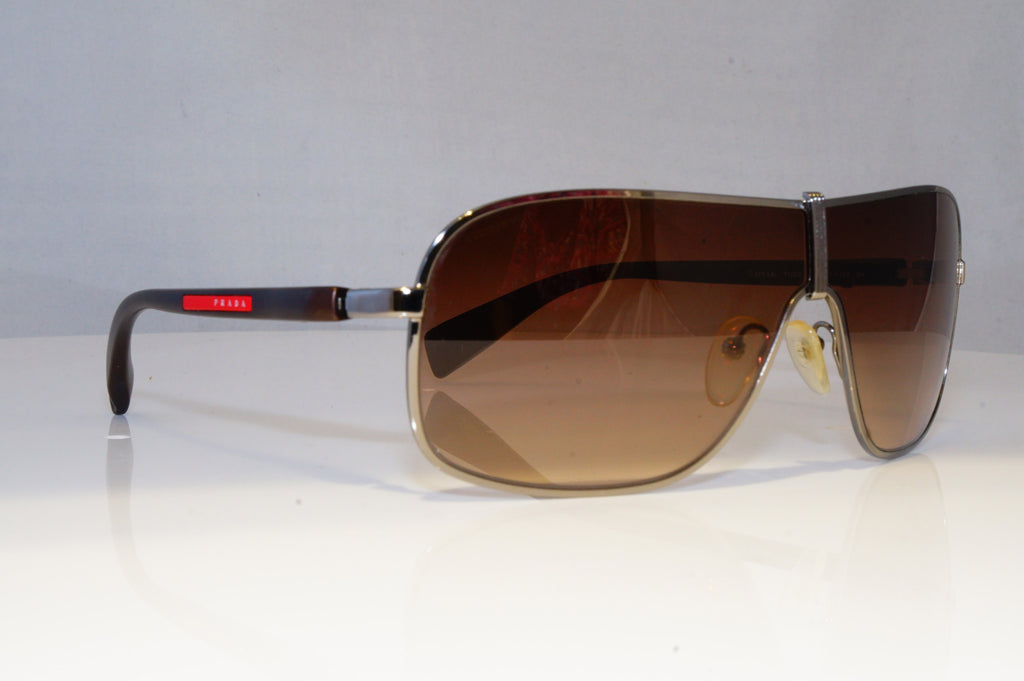 PRADA Mens Designer Sunglasses Brown Shield SPS 54L 5AV-6S1 20958