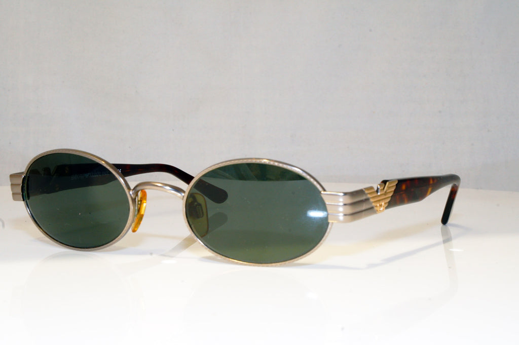 EMPORIO ARMANI Mens Vintage 1990 Designer Sunglasses Silver Oval 054-S 871 17027