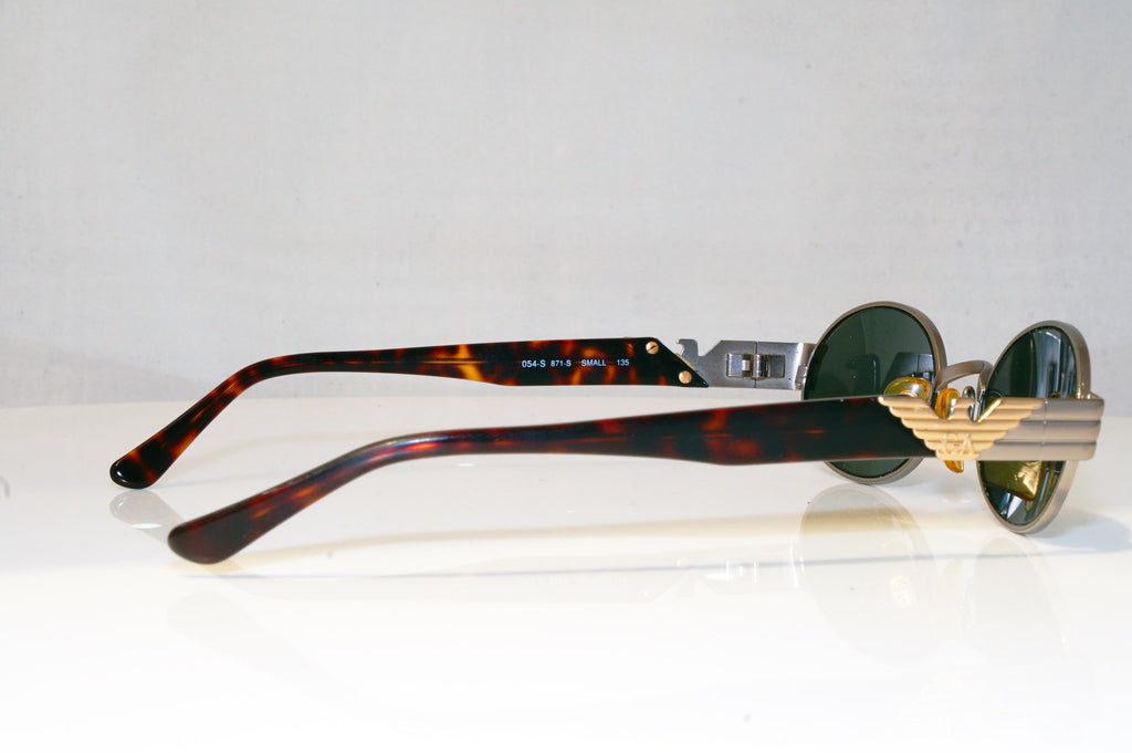 EMPORIO ARMANI Mens Vintage 1990 Designer Sunglasses Silver Oval 054-S 871 17027