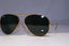 RAY-BAN Mens Designer Sunglasses Gold Aviator Rectangle 62mm RB 3025 001 18213