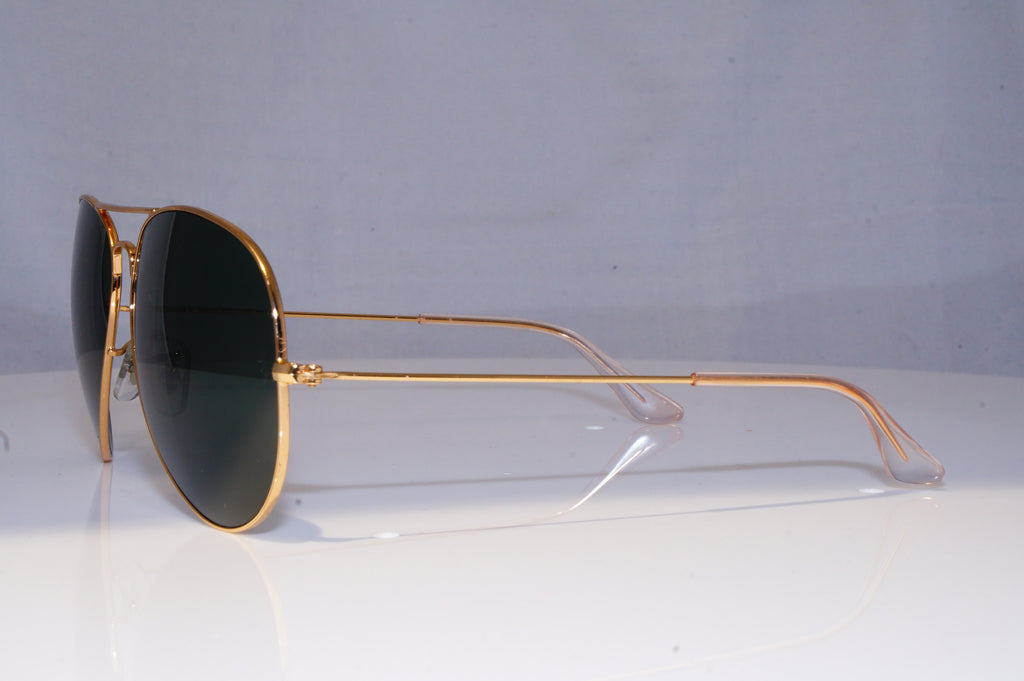 RAY-BAN Mens Designer Sunglasses Gold Aviator Rectangle 62mm RB 3025 001 18213