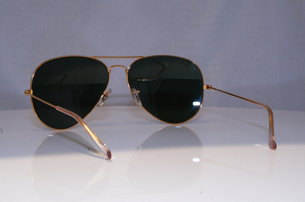 RAY-BAN Mens Designer Sunglasses Gold Aviator Rectangle 62mm RB 3025 001 18213