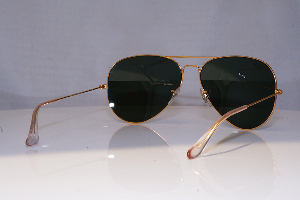 RAY-BAN Mens Designer Sunglasses Gold Aviator Rectangle 62mm RB 3025 001 18213