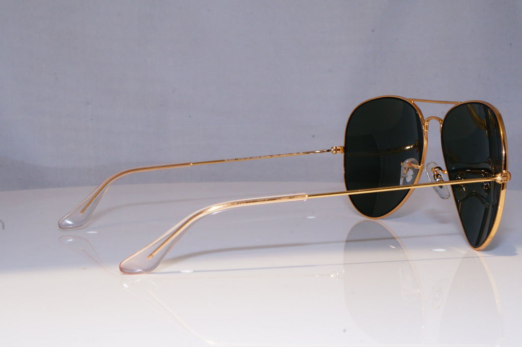 RAY-BAN Mens Designer Sunglasses Gold Aviator Rectangle 62mm RB 3025 001 18213
