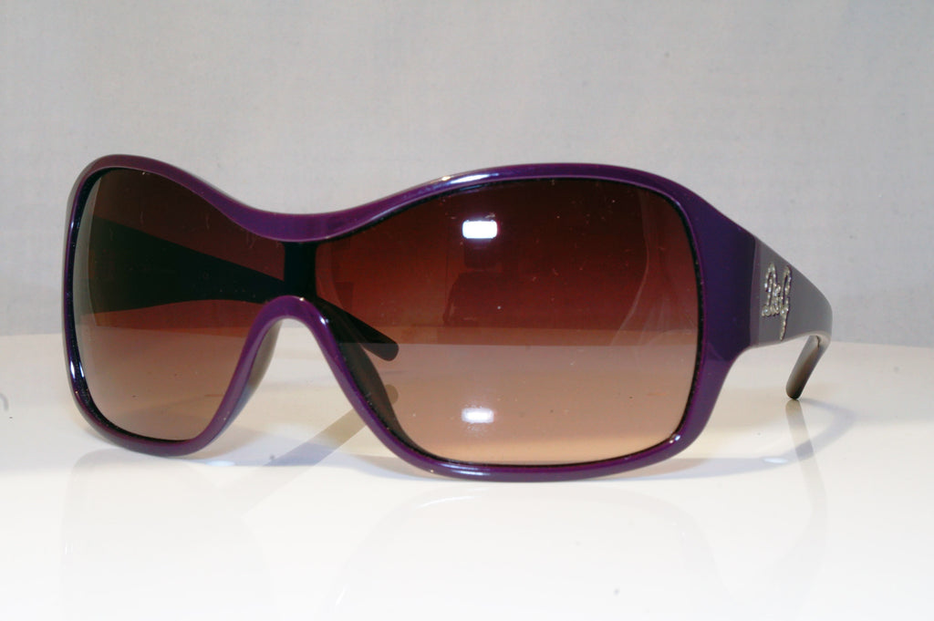 DOLCE & GABBANA Womens Diamante Designer Sunglasses White Shield 8035B 634 17026