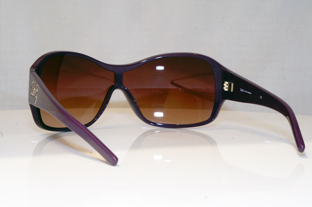 DOLCE & GABBANA Womens Diamante Designer Sunglasses White Shield 8035B 634 17026