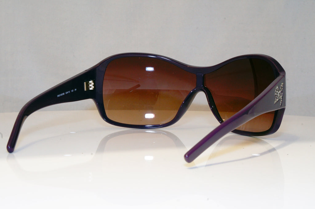 DOLCE & GABBANA Womens Diamante Designer Sunglasses White Shield 8035B 634 17026