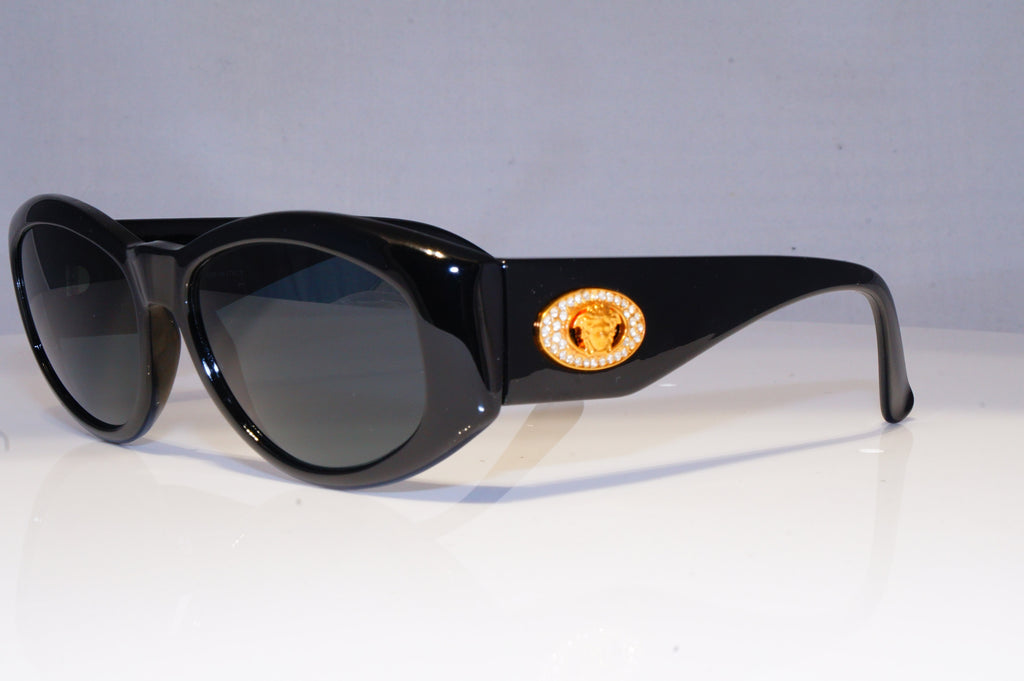 GIANNI VERSACE Mens Vintage 1990 Designer Sunglasses Black GOLD 4V4/H 852 20004