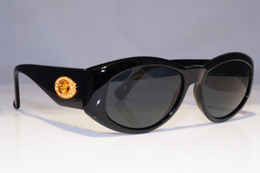 GIANNI VERSACE Mens Vintage 1990 Designer Sunglasses Black GOLD 4V4/H 852 20004