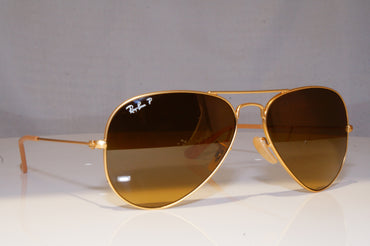 RAY-BAN Mens Polarized Designer Sunglasses Gold Aviator RB 3025 112/M2 18438