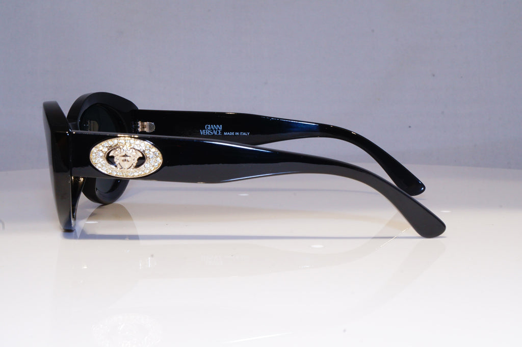 GIANNI VERSACE Diamante Vintage 1990 Designer Sunglasses Black  480/H N52 20023