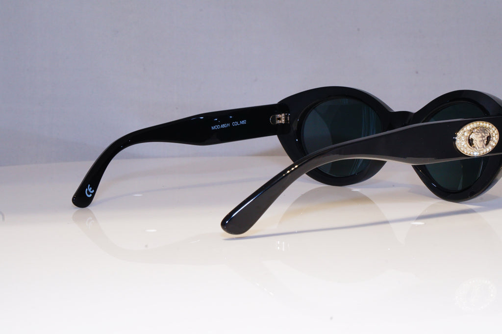 GIANNI VERSACE Diamante Vintage 1990 Designer Sunglasses Black  480/H N52 20023