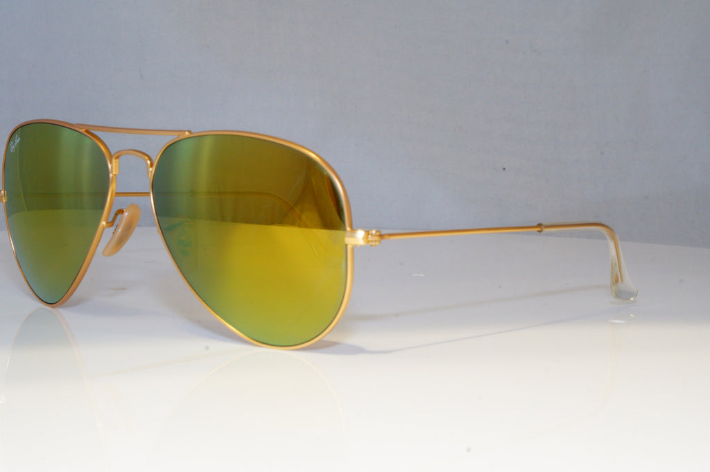RAY-BAN Mens Mirror Designer Sunglasses Gold Pilot RB 3025 112/93 20955