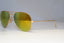 RAY-BAN Mens Mirror Designer Sunglasses Gold Pilot RB 3025 112/93 20955