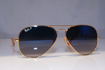 RAY-BAN Mens Polarized Designer Sunglasses Gold Aviator RB 3025 001/78 18333