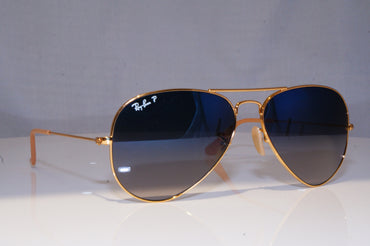 RAY-BAN Mens Polarized Designer Sunglasses Gold Aviator RB 3025 001/78 18333