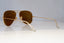 RAY-BAN Mens Mirror Designer Sunglasses Gold Pilot RB 3025 112/93 20955